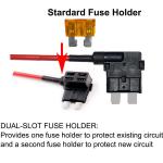 ATO ATC Blade Fuse Tap for 2 Circuits with cables