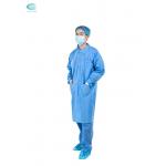 Nonwoven Lab Coat Blue Disposable Gown Unisex Hospital Uniforms Medical Coveralls Suit for sale