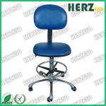 ESD Fabric Antistatic Chair PU Leather Work Stool Adjustable Height