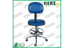 China ESD Fabric Antistatic Chair PU Leather Work Stool Adjustable Height supplier