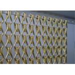 Aluminum Chain Link Mesh Drapery , Chain Link Fly Screen For Space Partitions for sale