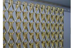China Aluminum Chain Link Mesh Drapery , Chain Link Fly Screen For Space Partitions supplier