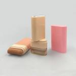 Customized 20G Plastic Blush Stick Empty Container Both Sides Deodorant And Brush for sale