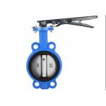 Wafer Type Epdm Lined Cast Iron Butterfly Valve With Handle Lever for sale