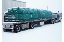 China Waterproof Fabric PVC Coated Black Tarpaulin Steel Tarp For Flat Bed Truck supplier