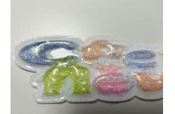 China Sustainable Custom Sparkling Pink Yellow TPU Patch Puffy Labels Customized For Clothing supplier