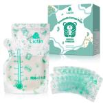 8.4oz Liquid Spout Bag , BOPP Double Zipper Seal Breast Milk Pouch for sale