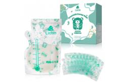 China 8.4oz Liquid Spout Bag , BOPP Double Zipper Seal Breast Milk Pouch supplier