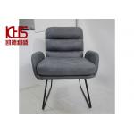 Nordic Upholstered High Back Velvet Office Chair No Wheels for sale