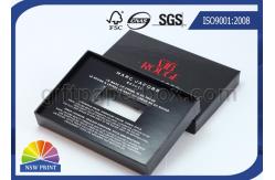 China Glossy Lamination Black Rigid Gift Paper Box with Paper Tray , Electronics Packaging Box supplier