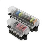 Fuse Box 4 8 Way 12V Auto Marine ATC / ATO Blade ST Fuse Block Holder with Cover 30A Per Circuit Screw Pan for sale
