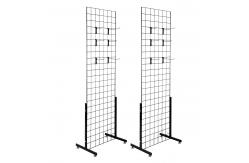 China Silver Steel Metal Wire Grid Wall Panel Mesh Tower Standing With Hook supplier