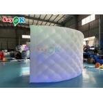 White LED Lights Inflatable Photo Booth Curved Wall For Inflatable Exhibition Stands