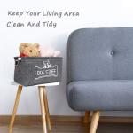 Household Dog Cat Pet Toy Storage Bin With Metal Handles