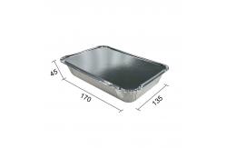 China Environmental Friendly Rectangular Disposable Aluminum Foil Tray With Paper Board Lids supplier