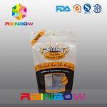 Stand Up k Clear Plastic Pouches Packaging With Butterfly Hang Hole For Candy / Snack Food for sale