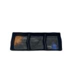 7.1'' Black Divided Melamine Soy Sauce Dish 3 Compartment Galaxy Pattern for sale