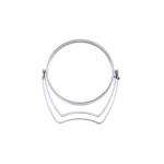 Rotatable Round Cosmetic Table Mirror 360 Degrees Silver Adjustable Angle for sale