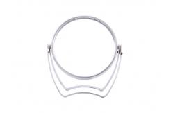 China Rotatable Round Cosmetic Table Mirror 360 Degrees Silver Adjustable Angle supplier