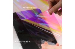 China Commercial Colourful Rainbow Dichroic Window Tint Dazzling Building Film 2mil Thick supplier