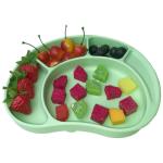 Baby Tableware Feeding Plate Customized Shape Food Grade Green Divided for sale