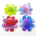 Kids Silicone Octopus Toy Flip Tie Dye Squeeze Sensory To Relieve Emotional Stress for sale