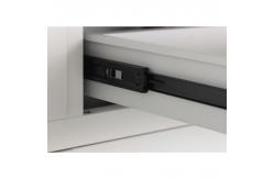 China 0.6mm Glass Door Filing Cabinet With Adjustable Shelf And Two Drawers supplier