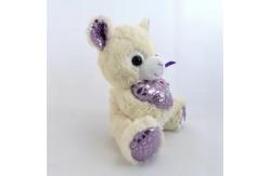 China Skin-Friendly Lovely Stuffed Alpaca Toy Holding Heart Custom  Plush Sheep Animal Toy supplier
