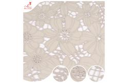 China OKEO-TEX Guipure Lace Trim Polyester Milk Fiber Embroidery Lace Trim supplier