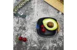 China 5 Inch Black Rectangular Melamine Salad Bowl Matt Finish BPA Free supplier