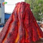 Water Repellent Custom Made Animatronics Fiberglass Volcano For Amusement Park