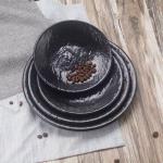 Imitation Porcelain Black Melamine Soup Bowl Stylish And Functional for sale
