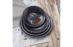 China Imitation Porcelain Black Melamine Soup Bowl Stylish And Functional supplier