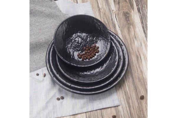 Imitation Porcelain Black Melamine Soup Bowl Stylish And Functional
