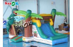 China Jurassic Dinosaur Inflatable Bounce House Water Slide For Kids Playground supplier