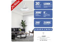 China Invisible 42 Inch Smart Bedroom Ceiling Fan With LED Light CE Approved supplier