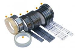 China Conductive Adhesive Anti Static Tape Opp Film ESD Grid Tape For Packing supplier