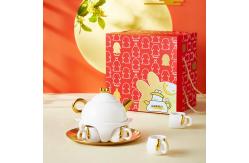 China Water Tea Brewing With Heat Resistant  Ceramic Tea Pot Set supplier