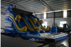 China Durable Commercial Inflatable Water Slides For Kids / Inflatable Minion Dry Slide supplier