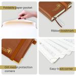 Executive 12 Month Small Academic Planner Brown Vertical Layout