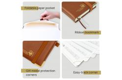 China Executive 12 Month Small Academic Planner Brown Vertical Layout supplier