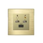 86x86mm Multimedia Socket Outlet Smart Wall Socket With Usb HDMI for sale