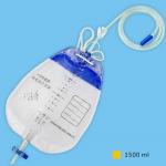 1500ml PVC Foley Catheter Urine Bag Urinary Drainage Bag 2000ml With Anti Reflux Valve for sale