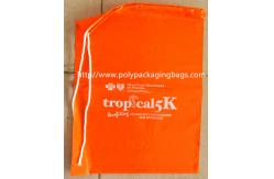 China Fashionable Plastic Drawstring Backpack Bags CPE LDPE Shoulder For Clothes supplier