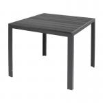 Square Plastic Wood Top Aluminum Furniture Table For Outdoor 80cm 90cm for sale