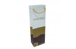 China Custom Personalised Wine Bottle Paper Bags Packaging With Design Printing supplier
