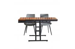 China Metal Rack 5 Tier E1 MDF Mahogany Wooden Folding Dining Tables supplier