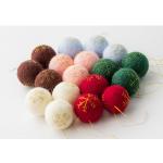 Pure Color 4 Cm Felt Balls , Felted Wool Balls Diy Circle Snow Pattern for sale