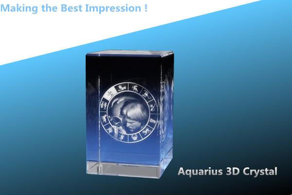 Aquarius 3D Crystal/3D LASER ENGRAVING CRYSTAL RECTANGLE/3D CRYSTAL CUBE/RECTANGLE