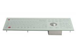 China 108 Keys Durable Flat Industrial Membrane Keyboard With Laser Trackball supplier